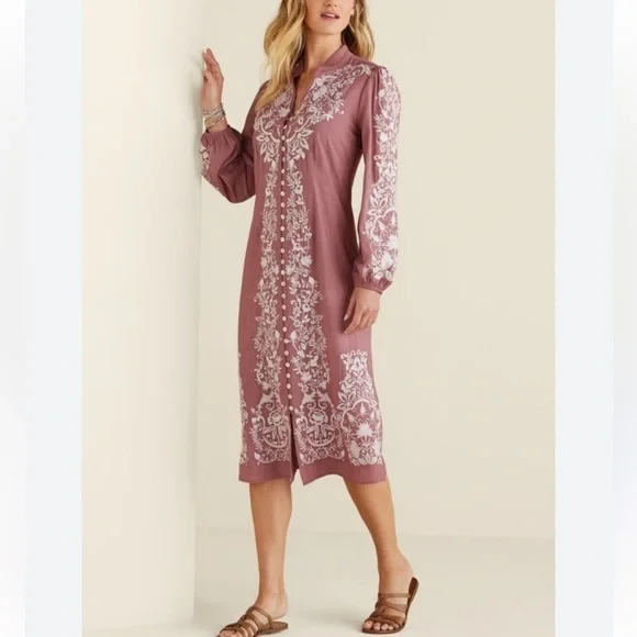 Soft Surroundings Briony Dress Dusty Rose Size XS - Picture 4 of 12